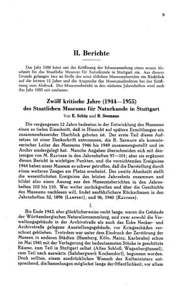 1944-1955 - Staatliches Museum fÃ¼r Naturkunde Stuttgart