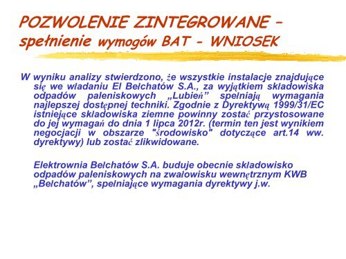 Procedura wydawania wniosku o pozwolenie zintegrowane ... - IPPC