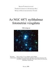Az NGC 6871 nyÃ­lthalmaz fotometriai vizsgÃ¡lata - Szegedi ...