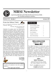 MRSI Newsletter Vol B 11, Number 1, January 2011 - IUMRS