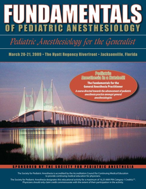 Meeting Program - The Society for Pediatric Anesthesia