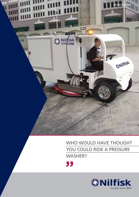 who would have thought you could ride a pressure washer?