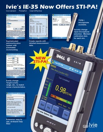 Ivie's STI-PA Speech Intelligibility Software