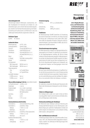 Datenblatt R50WRE - Dr. Riedel Automatisierungstechnik GmbH