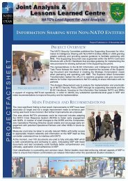 Information Sharing with Non-NATO Entities - Joint Analysis and ...