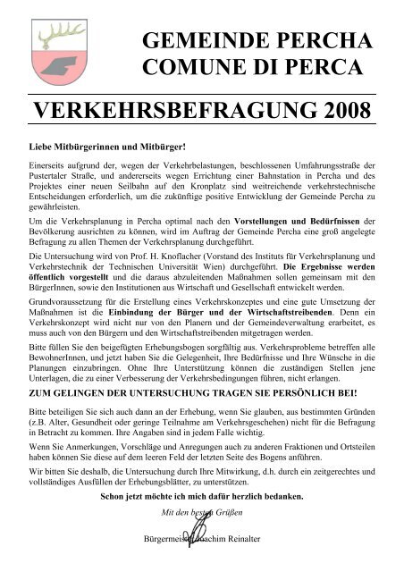 Fragebogen Verkehrsbefragung