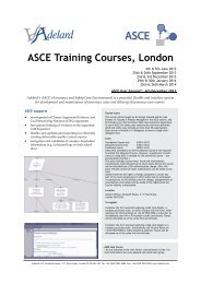 ASCE training course flyer - Adelard