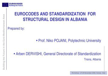 Eurocodes and standardisation for structural design in Albania