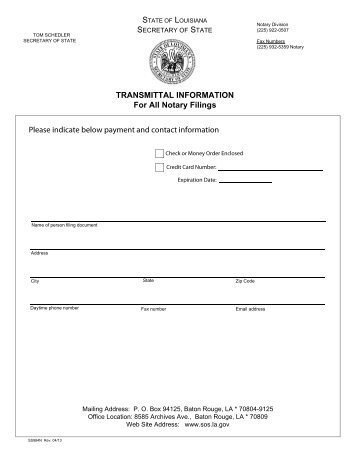 Notary Public Examination Registration - Secretary of State - Louisiana
