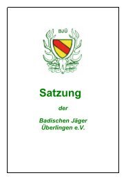 Satzung BJÜ [64.0 KB] - Badische Jäger Überlingen eV