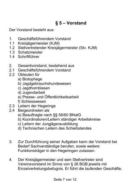 Satzung BJÜ [64.0 KB] - Badische Jäger Überlingen eV