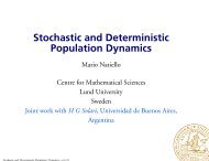 Stochastic and Deterministic Population Dynamics