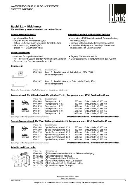 rapid - Armin Hamma Umwelttechnik