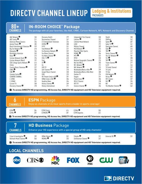 DIRECTV Channel List Complete List Of Channels For 2024 57 OFF