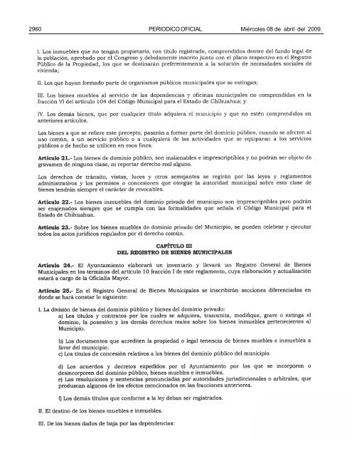 MiÃ©rcoles 8 de abril del 2009 - Gobierno del Estado de Chihuahua