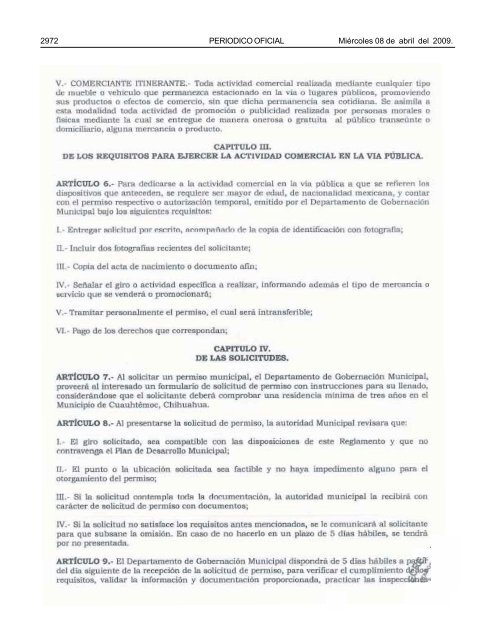 MiÃ©rcoles 8 de abril del 2009 - Gobierno del Estado de Chihuahua