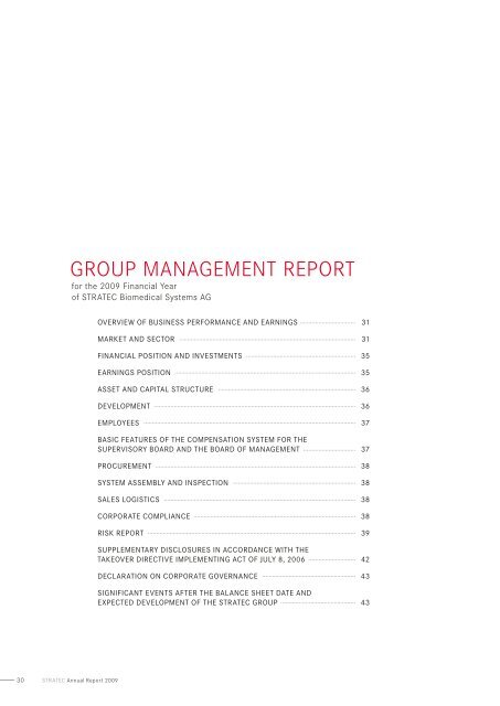 annual Report 2009 - STRATEC Biomedical AG