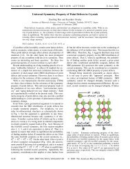 Universal Symmetry Property of Point Defects in Crystals