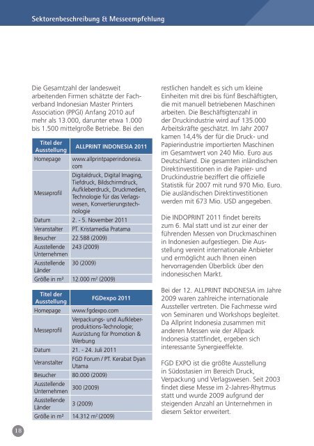 Messepotential Indonesien - Deutsch-Indonesische Industrie- und ...