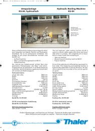 Umspulanlage KU-04, hydraulisch Hydraulic ... - Jakob Thaler GmbH