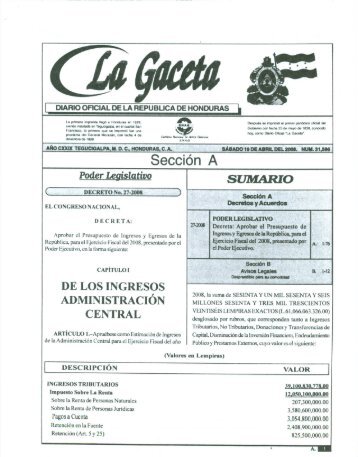 Disposiciones Generales del Presupuesto 2008 - SecretarÃ­a de ...