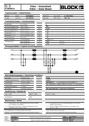 Filter - Datenblatt Filter â Data Sheet - Crompton Controls