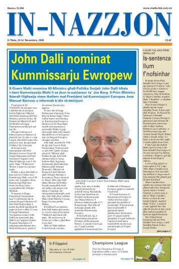 John Dalli nominat Kummissarju Ewropew - MaltaRightNow.com