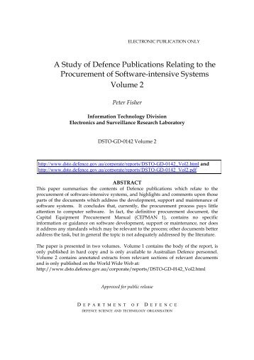 A Study of Defence Publications Relating to the Procurement of ...