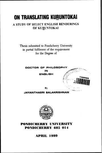 T 2593.pdf - Pondicherry University DSpace Portal