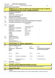 1. kemikaalin ja sen valmistajan, maahantuojan tai muun ... - HL Group