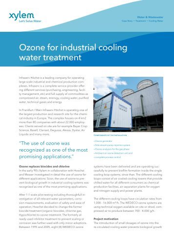 Ozone for industrial cooling water treatment - Water Solutions