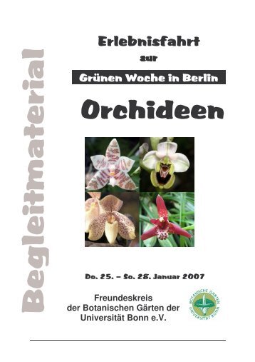 Handout Orchideen - Freundeskreis Botanische GÃ¤rten Bonn ...