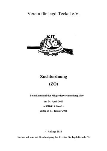 Zuchtordnung - Verein für Jagdteckel e.V.