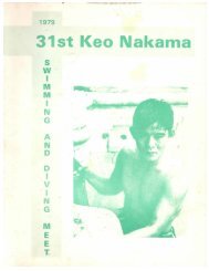 1979 Keo Nakama Invitational - Hawaii Swimming