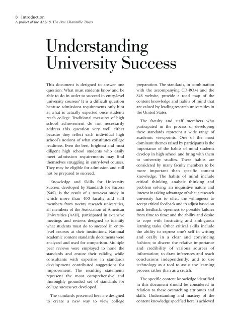 Understanding University Success - Educational Policy ...