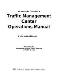 Traffic Management Center Operations Manual