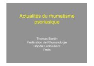 actualitÃ© du Rhumatisme psoriasique-1 T. Bardin - Psoriasis ...