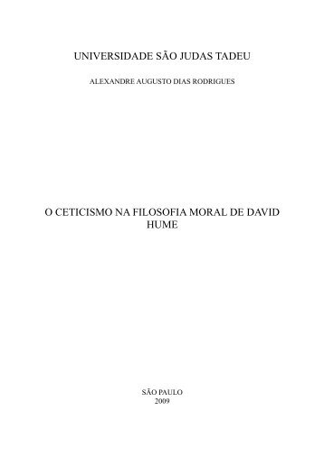 O Ceticismo na Filosofia Moral de David Hume