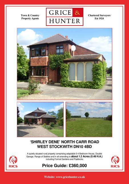 Price Guide: £360000 'SHIRLEY DENE' NORTH ... - Grice & Hunter