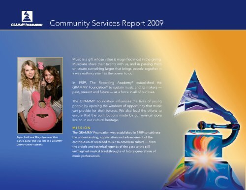 Community Services Report 2009 - Grammy Awards