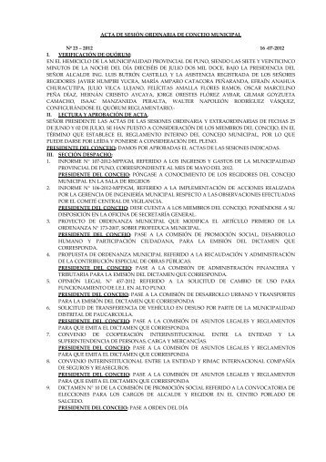 acta de sesión ordinaria de concejo municipal nº 23 – 2012 16 -07 ...