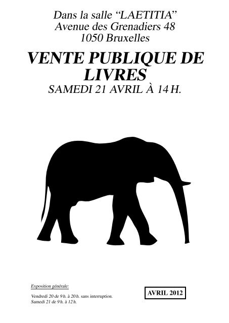 Catalogue - Librairie des ÃlÃ©phants