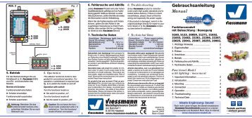 Bedienungsanleitung - Viessmann Modellspielwaren GmbH