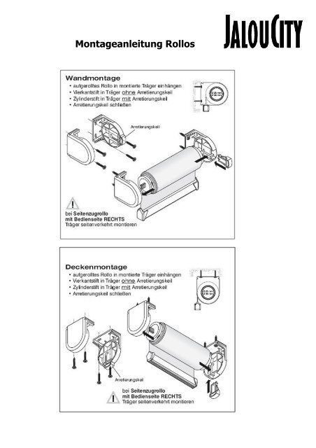 Montageanleitung Rollos - JalouCity