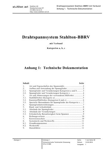 Drahtspannsystem Stahlton-BBRV - bei Stahlton Bautechnik