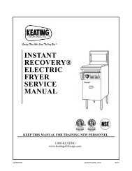 Instant Recovery Fryer (Electric) - Pre-2000 Series - Keating of ...