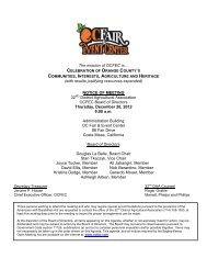 Board of Directors Agenda Report - Orange County Fair