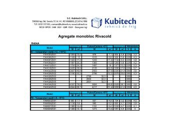 Agregate monobloc Rivacold - Kubitech
