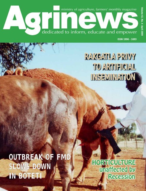 April 2009 Agrinews (.pdf file) - Ministry of Agriculture