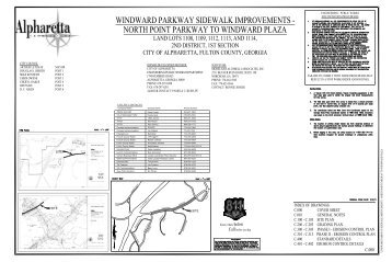 UTILITY CONTACTS - City of Alpharetta